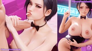 Resident Sinister nine bunny suit manga porn - humungous cupcakes Ada Wong Bunny Suit Deep-throat Job for her manager manga porn by PandaDaddy
