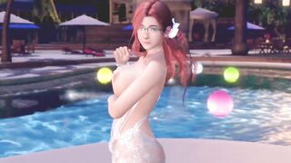 Dead or Alive Xtreme Venus Vaca Sayuri Witness Thru Bar Sundress Bday Bare Mod Fanservice Gratitude