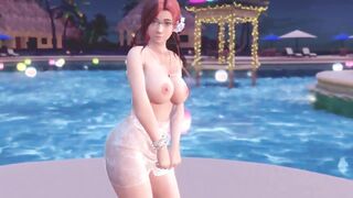 Dead or Alive Xtreme Venus Vaca Sayuri Witness Thru Bar Sundress Bday Bare Mod Fanservice Gratitude