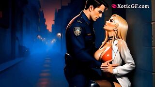 Police Officer Rough Anal with a Whore from the Street (AI Generated)