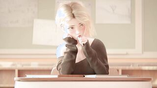 Sweet and Wet Dreams in University Classroom for Cute Gwen Stacy - Animated (2026)