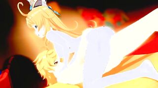 Baking a red-hot Internal cumshot inwards Escoffier's Raw oven - Genshin Influence