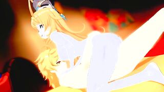 Baking a red-hot Internal cumshot inwards Escoffier's Raw oven - Genshin Influence