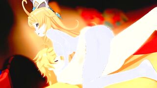 Baking a red-hot Internal cumshot inwards Escoffier's Raw oven - Genshin Influence