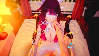 POINT OF VIEW Taking Columbina to your bedroom to Penetrate her all night long - Genshin Influence