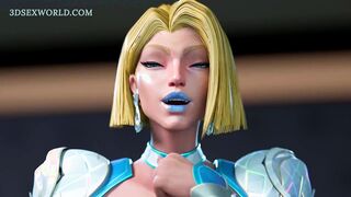 Blonde Emma Frost Sensual Blowjob with Cum Swallow (3D Sexgame) 60 Fps