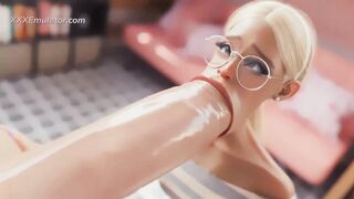 Massive Deepthroat for Petite Blonde Girlfriend (3D Gameplay) Futunari