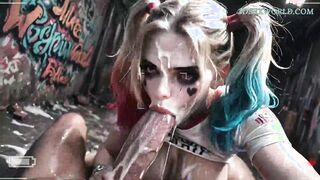 Kinky Harley Quinn Covered with Hot Cum (Realistic Sexgame) Ultra Quality