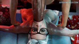 Mature BBW Granny With Huge Natural Tits Seduced her Nerdy Stepson (3D)