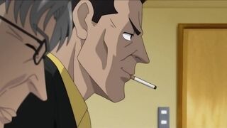 Busty redheaded wife gets her holes fucked by dirty old hentai men