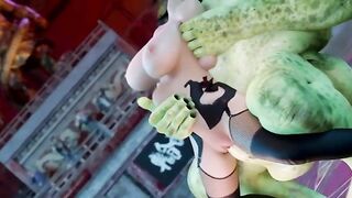 Opiumud FF7 4: Don Corneo’s Underground Arena - Tifa and Aerith gangbanged by monsters