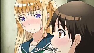 Futa Club! World - Dick and cum measuring turns in to futanari orgy