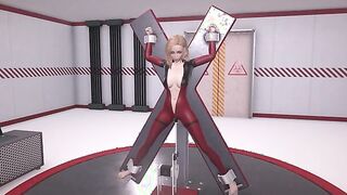 Alien X Lab - Blonde in bondage is penetrated by fucking machine