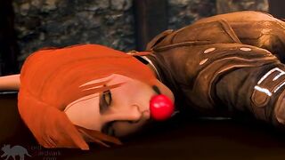 Leisure Time - Leilana from Dragon Age is tied up, gagged, and gangbanged in prison