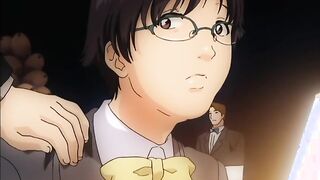 Milk Junkie 4 - Three busty hentai girls with huge tits fuck nerd in contest