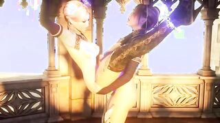 Eralin & Meralin - Mages use forbidden spell to futa fuck