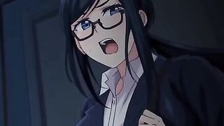 Library Girl 5 - Chained teacher in glasses fucked by hentai ugly bastard