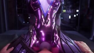 Widowmaker rides on your cock till cum explodes in her