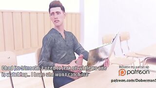 3D Hentai - Kristina 2 - Student caught jerking big cock in classroom fucked