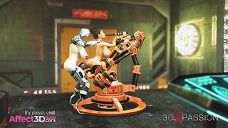 Hentai - Sex Robot Generation 7 - Scifi futanari robot ass bangs restrained