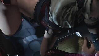 Hentai - Batman Porn Asylum 4 - Supergirl gets on her knees to suck Harley