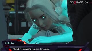 3D Hentai - White Lilies Code (adult visual novel) - Scifi blonde babe railed