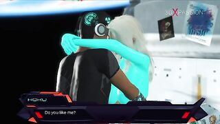 3D Hentai - White Lilies Code (adult visual novel) - Scifi blonde babe railed