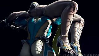 Hentai - Ultimate Tournament 2 - Futanari Poison face fucks Chun Li