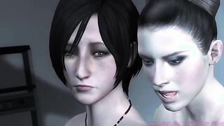 3D Hentai - Sex Virus 1 - Jill Valentine is roughly fucked in futanari threesome