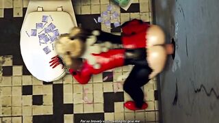 Hole In the Wall - Harley Quinn gets man milk pumped into her pussy at gloryhole
