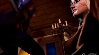 Corruption of the Lodge 2 - Futanari Triss Merigold pounds Yennefer's asshole