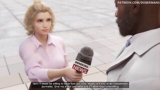Rachel 4 - Curvy reporter gets her ass gaped by doctor's huge black dick