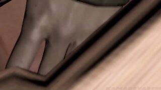 Lesbian Train Molesters - Lara Croft has a lesbian 3some on public train with a hentai girl student