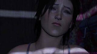 Lesbian Train Molesters - Lara Croft has a lesbian 3some on public train with a hentai girl student