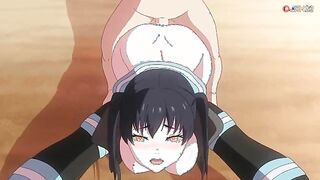 Tamaki Kotatsu is fucked and creampied from the back by Shinra
