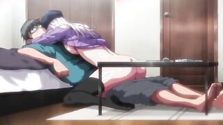 First Love Time 4 - Academy girl gives hentai blowjob under desk in library