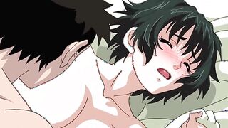 First Love 3 - Hot anime virgin teen slides her tight pussy down on boyfriend's dick