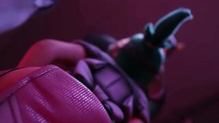 Face Fucking Time - Overwatch Kiriko gangbanged in hallway
