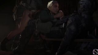 Farah Karim has a 3D porn threesome with Call of Duty soldiers