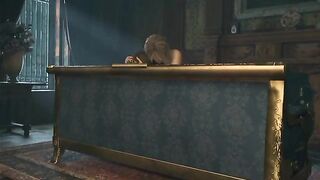 Ashely Graham thanks Leon Kennedy with her plump pussy