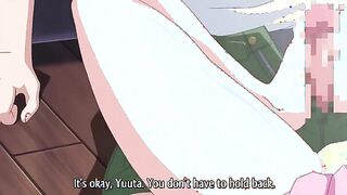 Nee Summer! 1 - Busty hentai cousin teases virgin with a footjob
