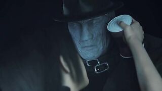 Mr. X ties Ada Wong to a chair and creampies her asshole