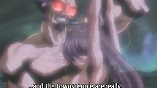 Crimson Lotus 2 - Chained hentai lesbian is fucked with knife handle