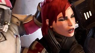 Renegade Diplomacy - Mass Effect Shepard is anal gangbanged by space pirates