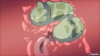 Teen Titans Beast Boy double penetratres Raven with tentacles and big dicks