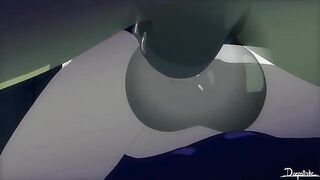 Teen Titans Beast Boy double penetratres Raven with tentacles and big dicks