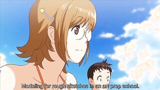 Junjou Decamelon 2 - Busty hentai schoolgirls fuck at the library and beach