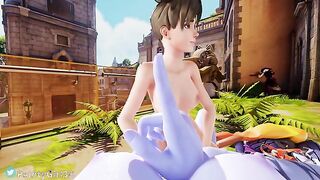 [POV] Tracer and Futa Widowmaker risky cowgirl Overwatch