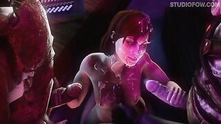 Bachelor Party Omega - Jane Shepard is gangbanged by alien cocks