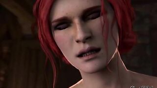 The Golden Grain - Huge dick futa Triss Merigold savagely fucks barkeep